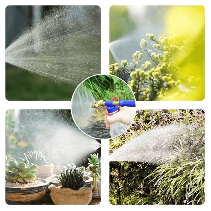 Brass hand sprayer with adjustable nozzle for garden and household