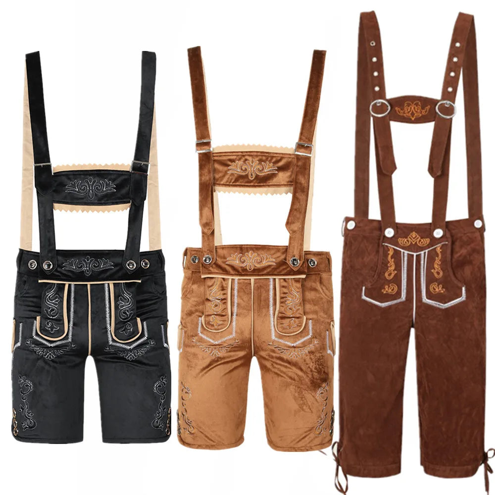 Costume with Suspenders – Bavarian, Brown or Black