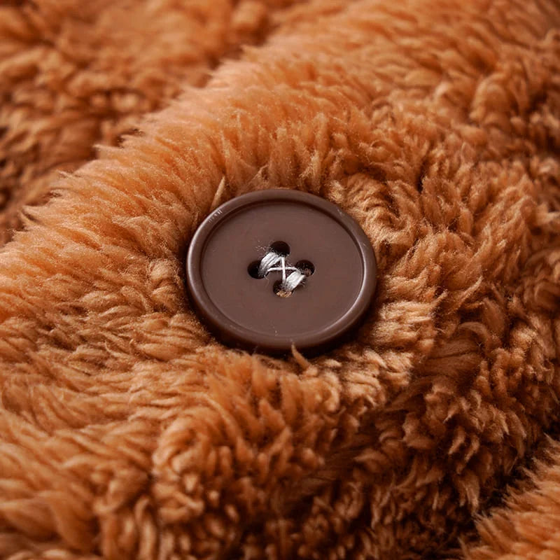 Cozy hooded bathrobe with detachable tail made of polyester