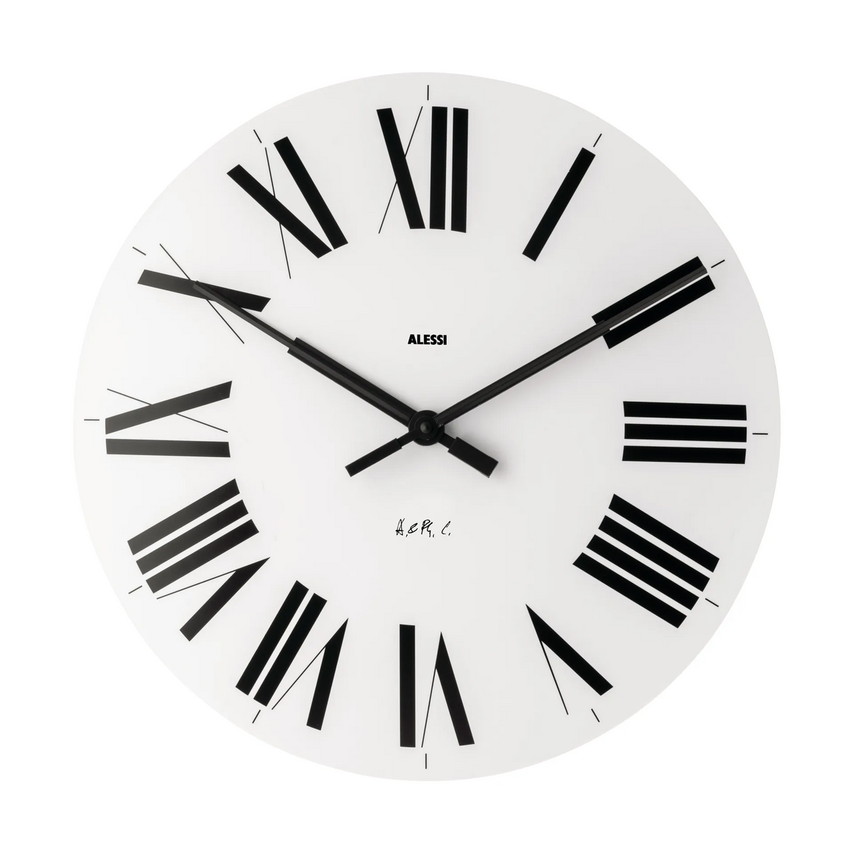 Wanduhr mit römischen Ziffern – minimalistisches italienisches Design