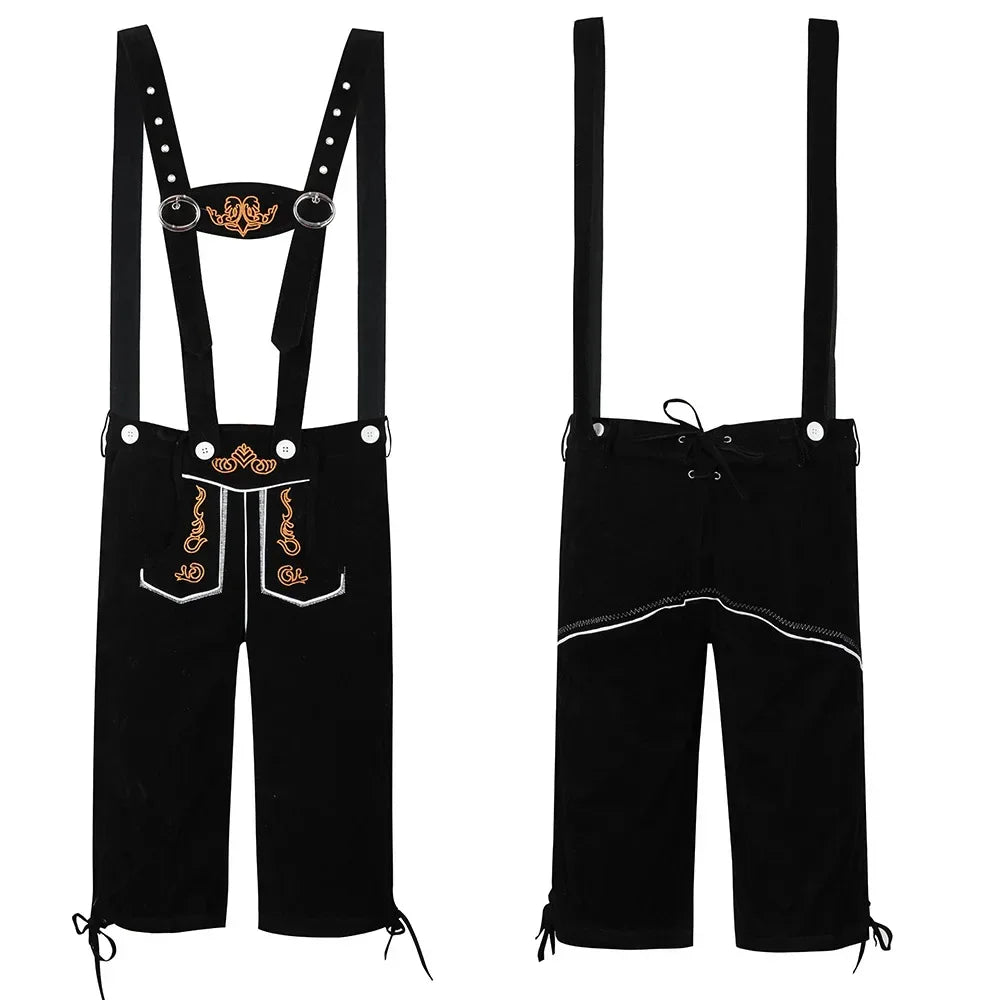 Costume with Suspenders – Bavarian, Brown or Black