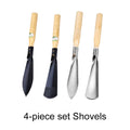 Stainless steel spade with wooden handle – garden tool for hard soils