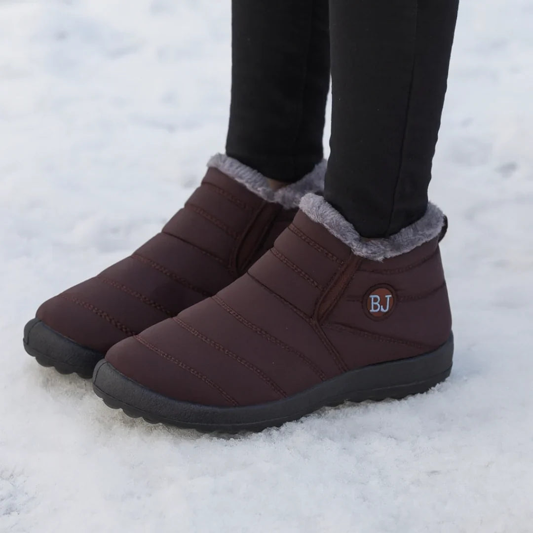 Damen Winterstiefel wasserabweisend mit Plüschfutter und Antirutschsohle