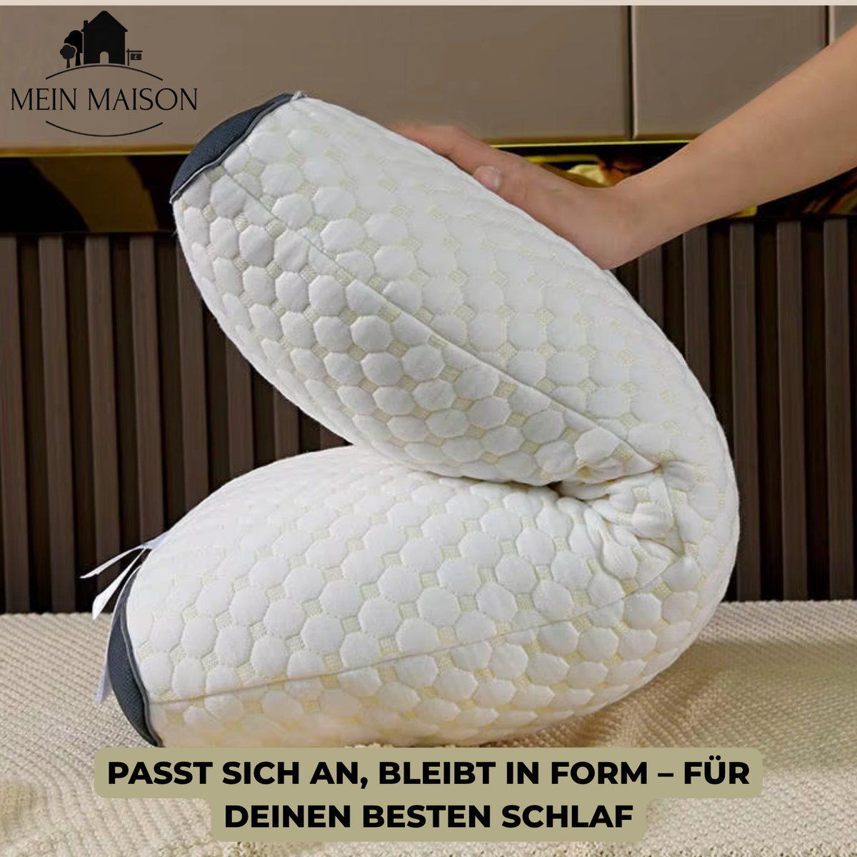 Ergonomisches Nackenkissen mit Memory-Schaum
