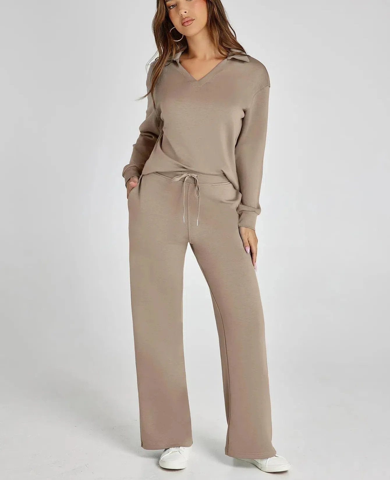 Damen Zweiteiler Set Langarm Hose Freizeit Outfit product image 22