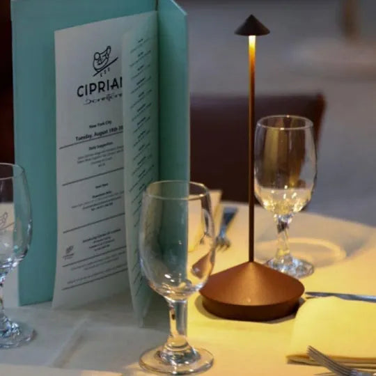 Dimmable cordless LED table lamp - flexible and rechargeable