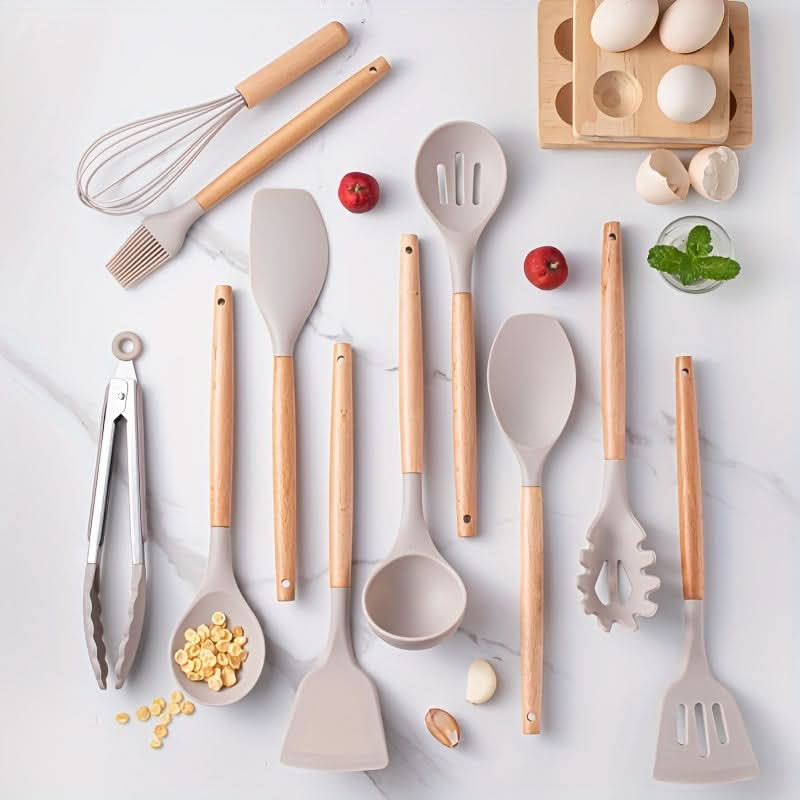 Silikon Küchenutensilien Set 12-teilig – hitzebeständig & BPA-frei