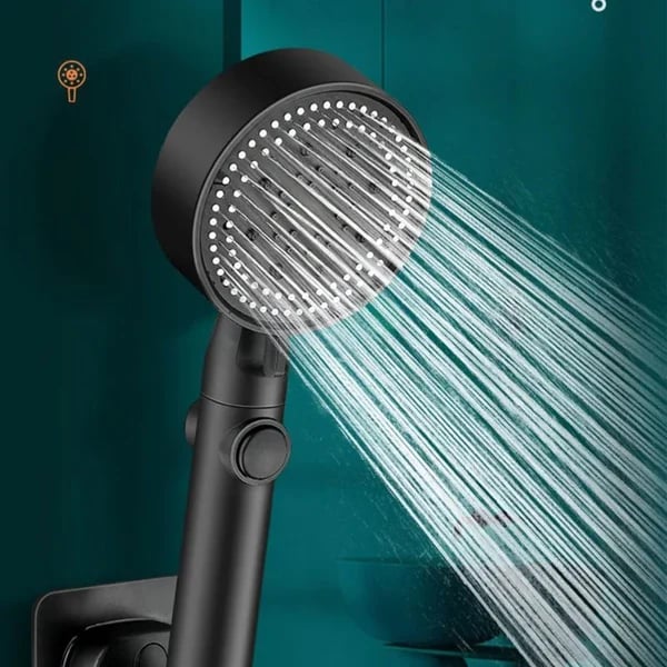 Duschkopf mit 5 Strahlarten und selbstreinigenden Düsen