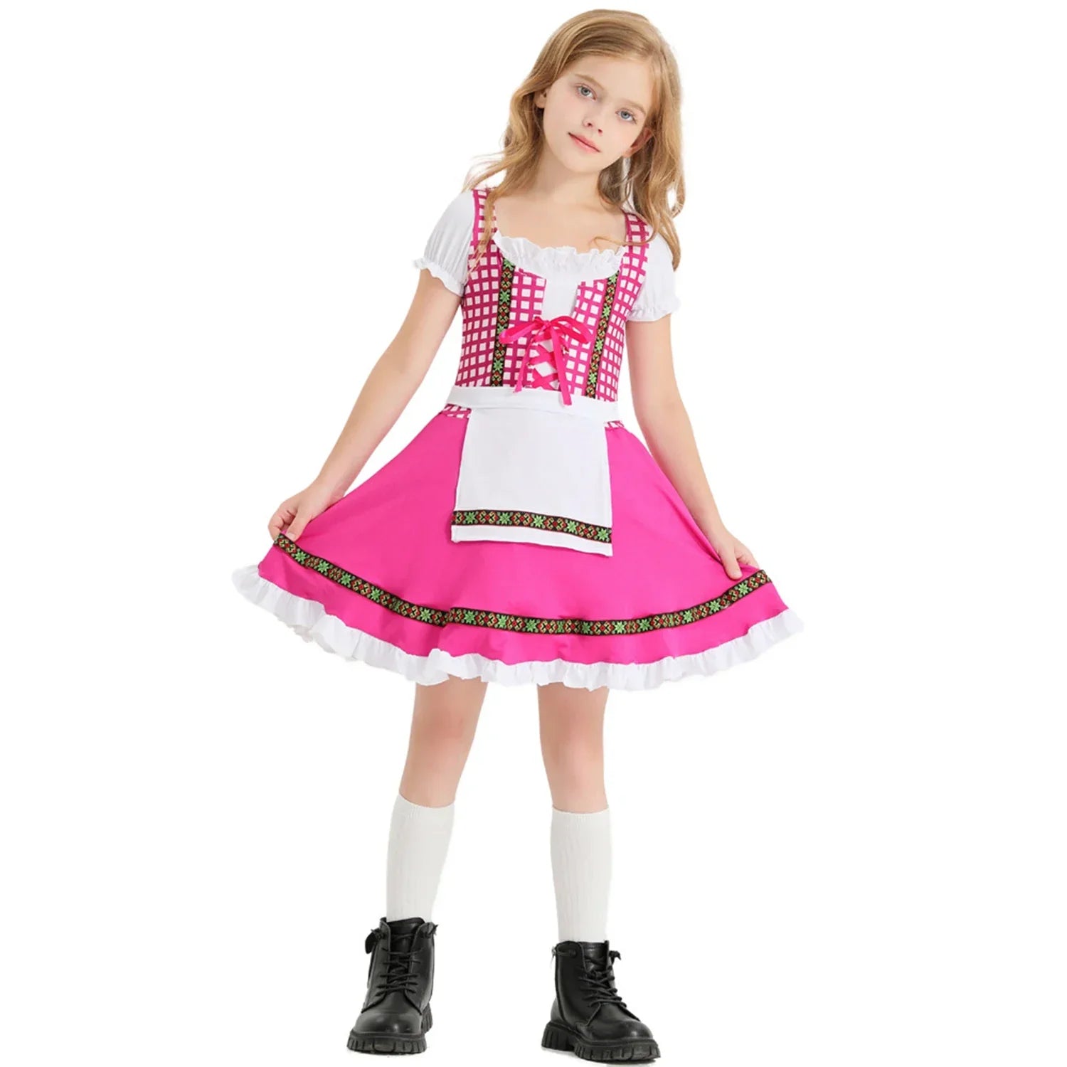 Mädchen Dirndl mit Schürze – Traditionelles Bayerisches Kinderdirndl