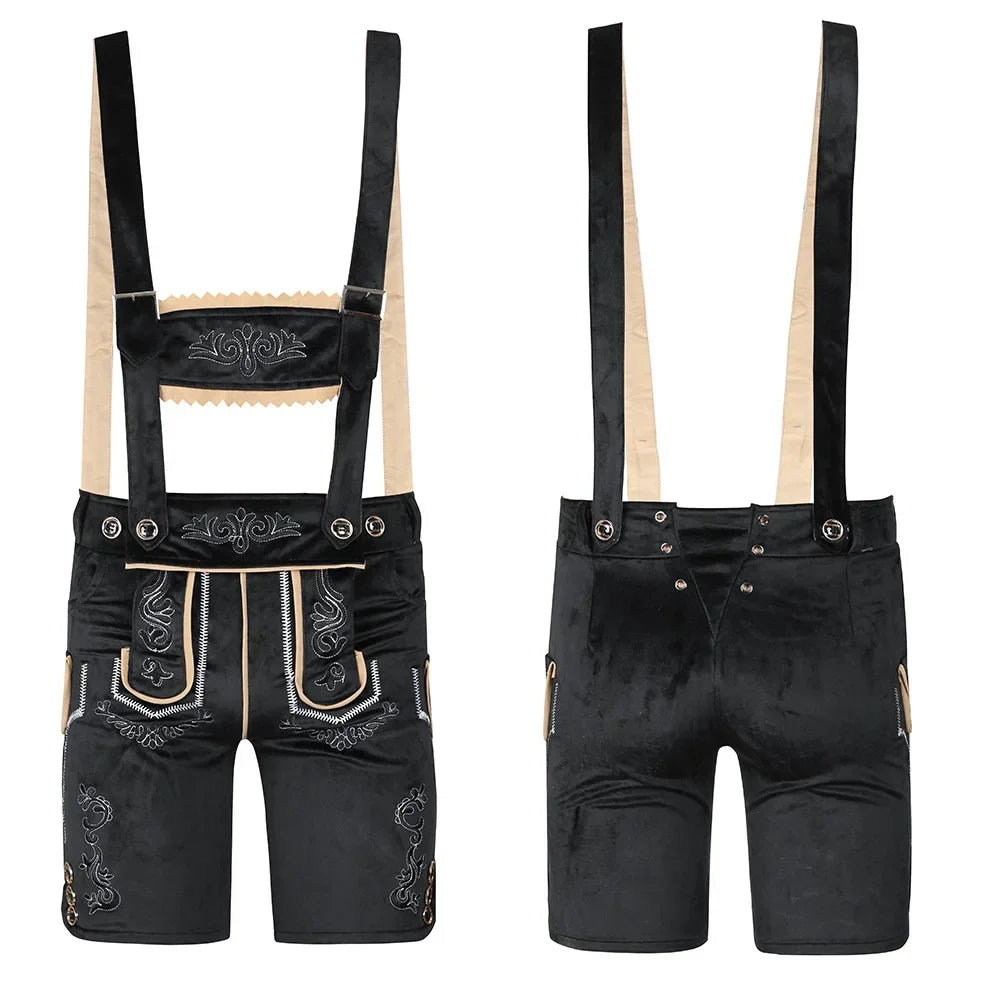 Costume with Suspenders – Bavarian, Brown or Black