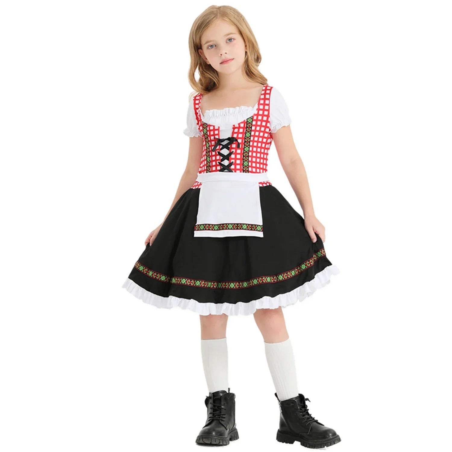 Mädchen Dirndl mit Schürze – Traditionelles Bayerisches Kinderdirndl