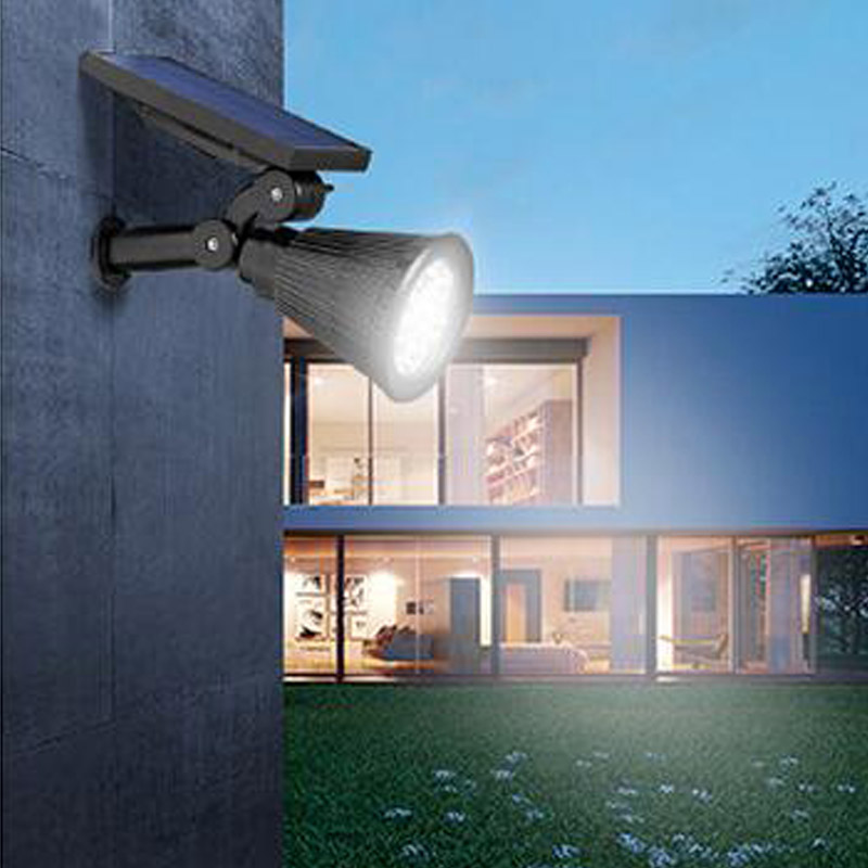 Solarer LED-Außenstrahler – automatische Gartenbeleuchtung ohne Strom