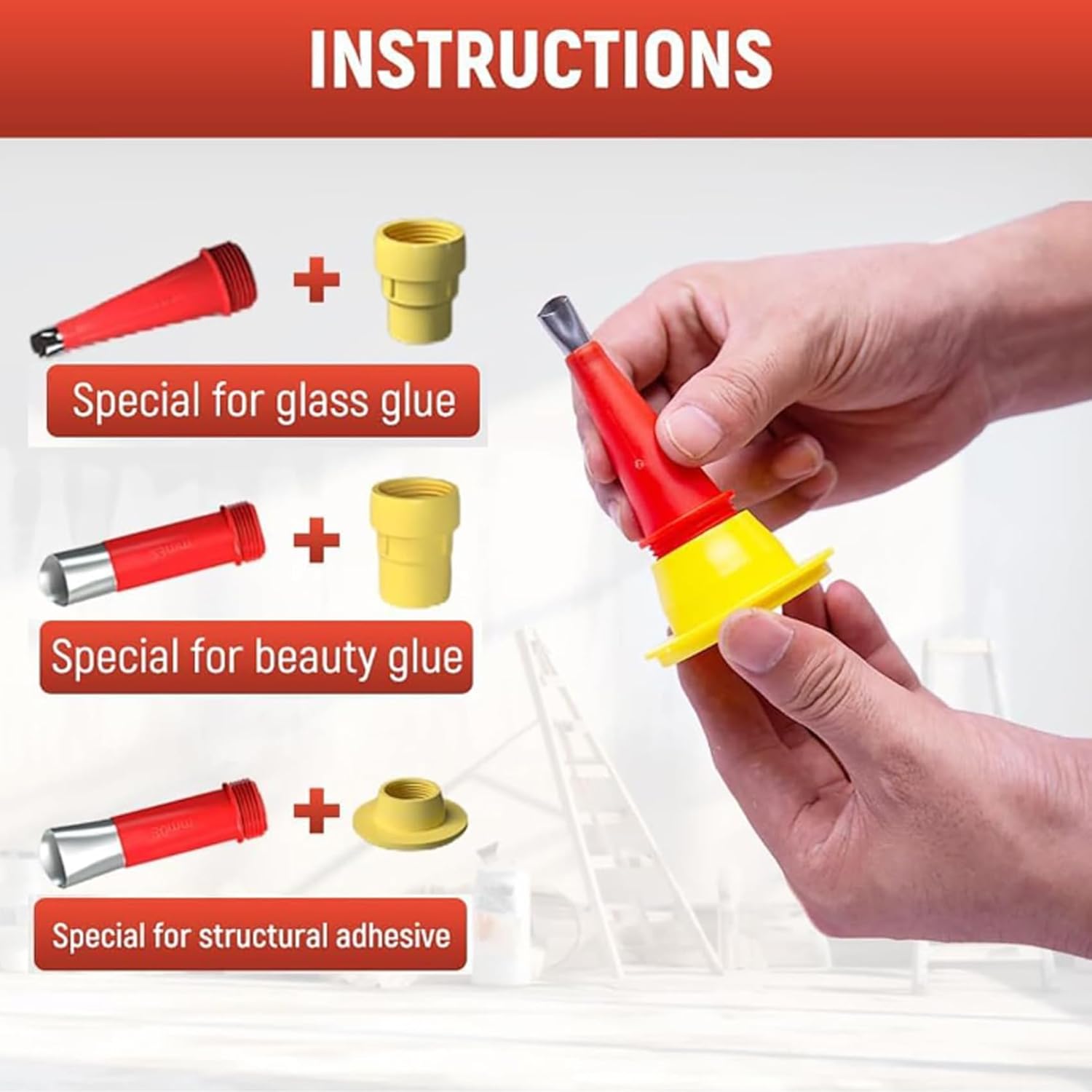 Dichtungswerkzeug Set Düsen Für Silikon Abdichtung Anwendung product image 10