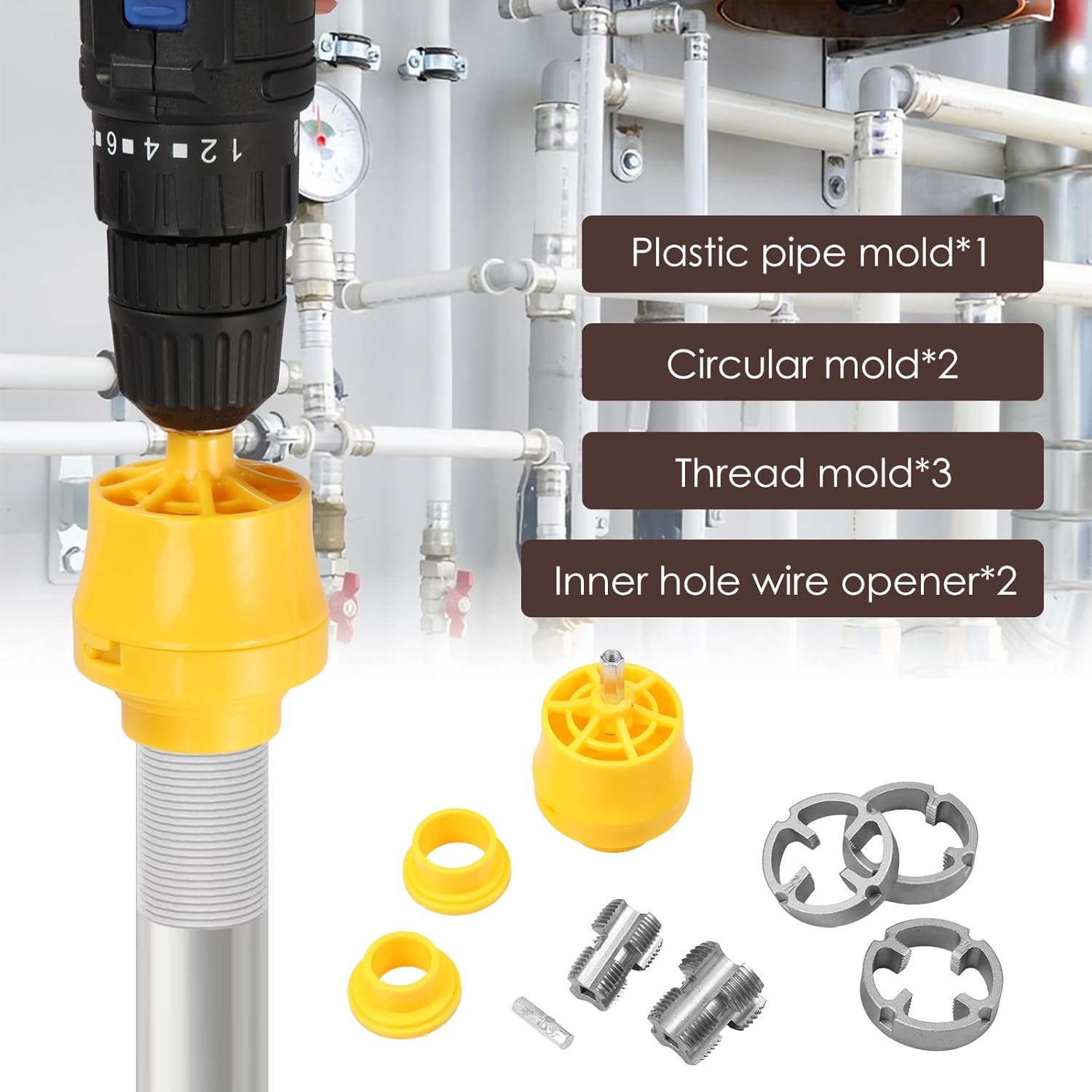 PVC Gewindeschneider Set für präzises Schneiden von Rohren product image 5