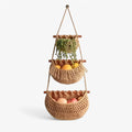 Hanging Jute Fruit Basket – Tiered for the Kitchen