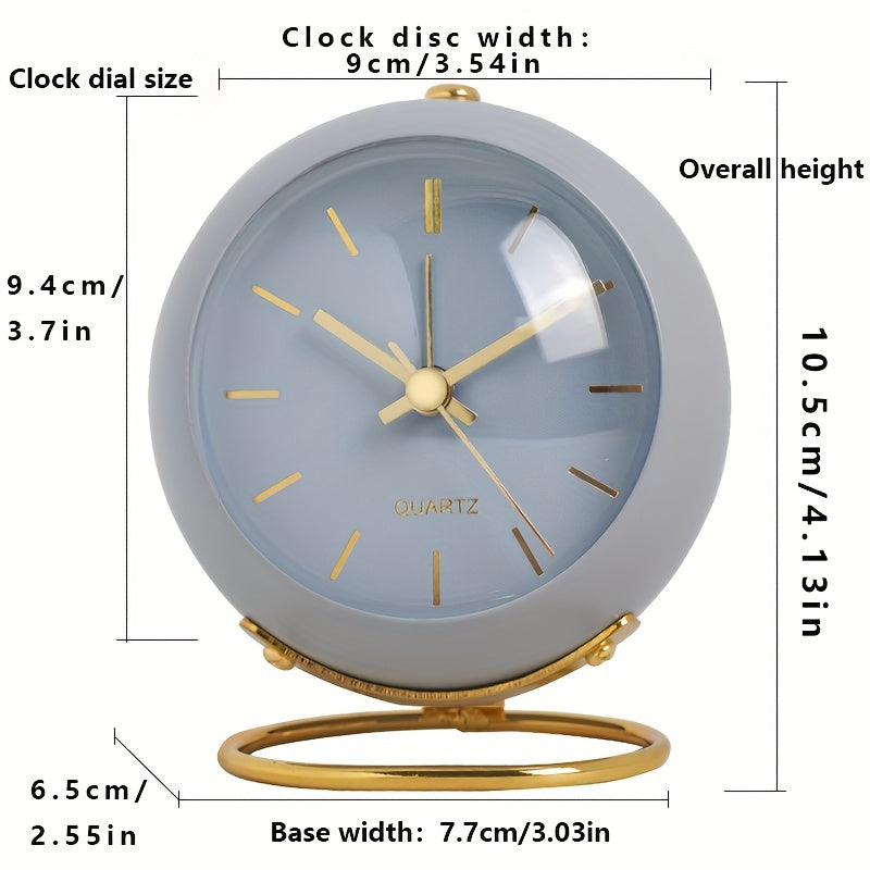 Analog table clock with luminous hands – Scandinavian design