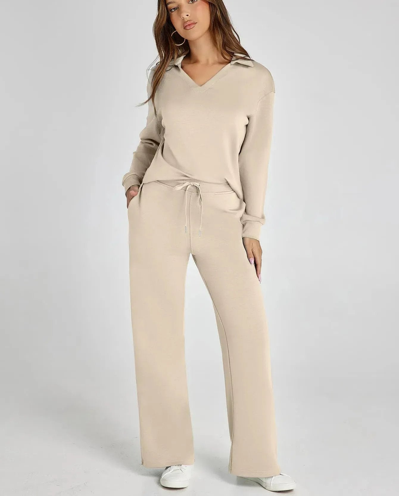 Damen Zweiteiler Set Langarm Hose Freizeit Outfit product image 30