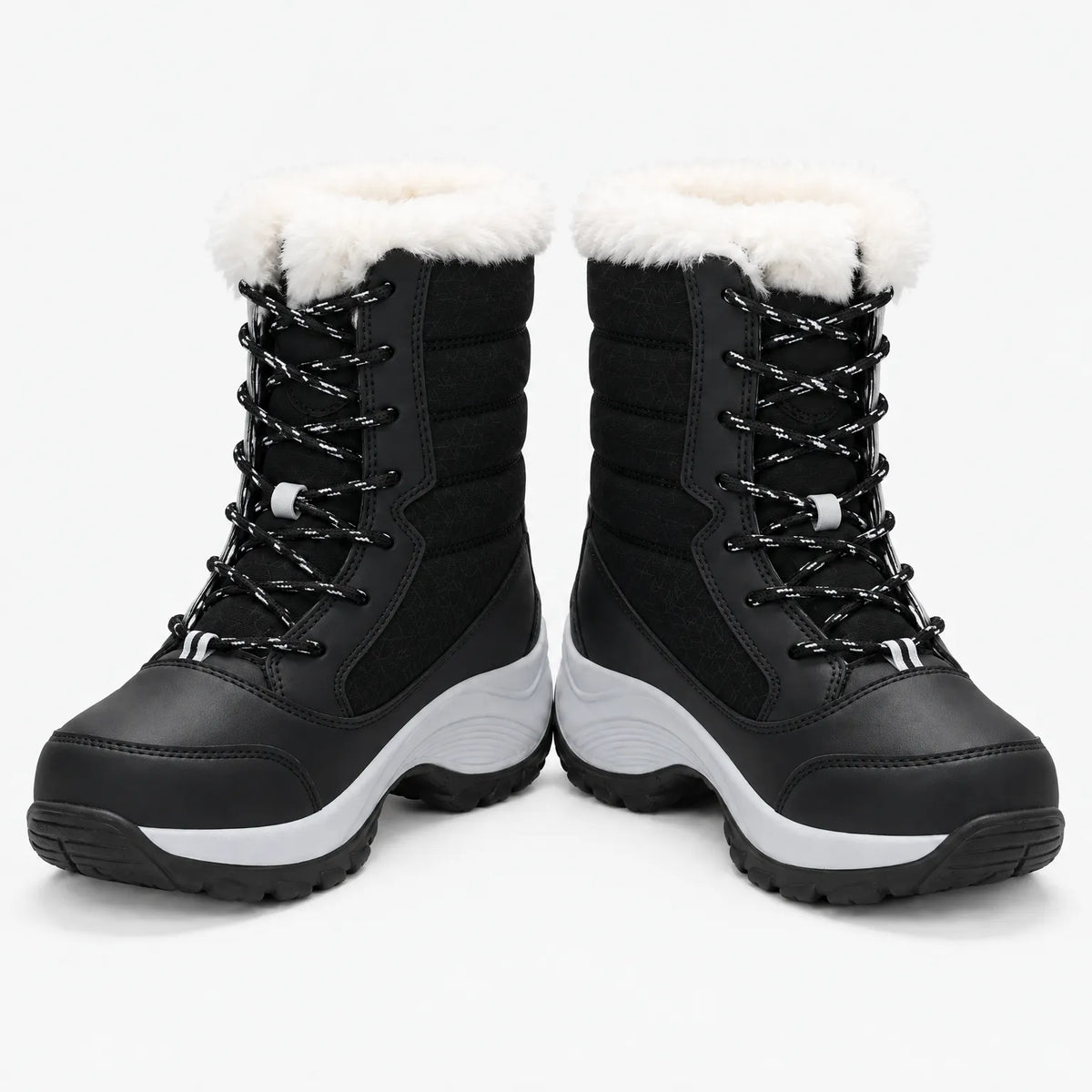 Lined winter boots with lacing - warm down to -40 °C
