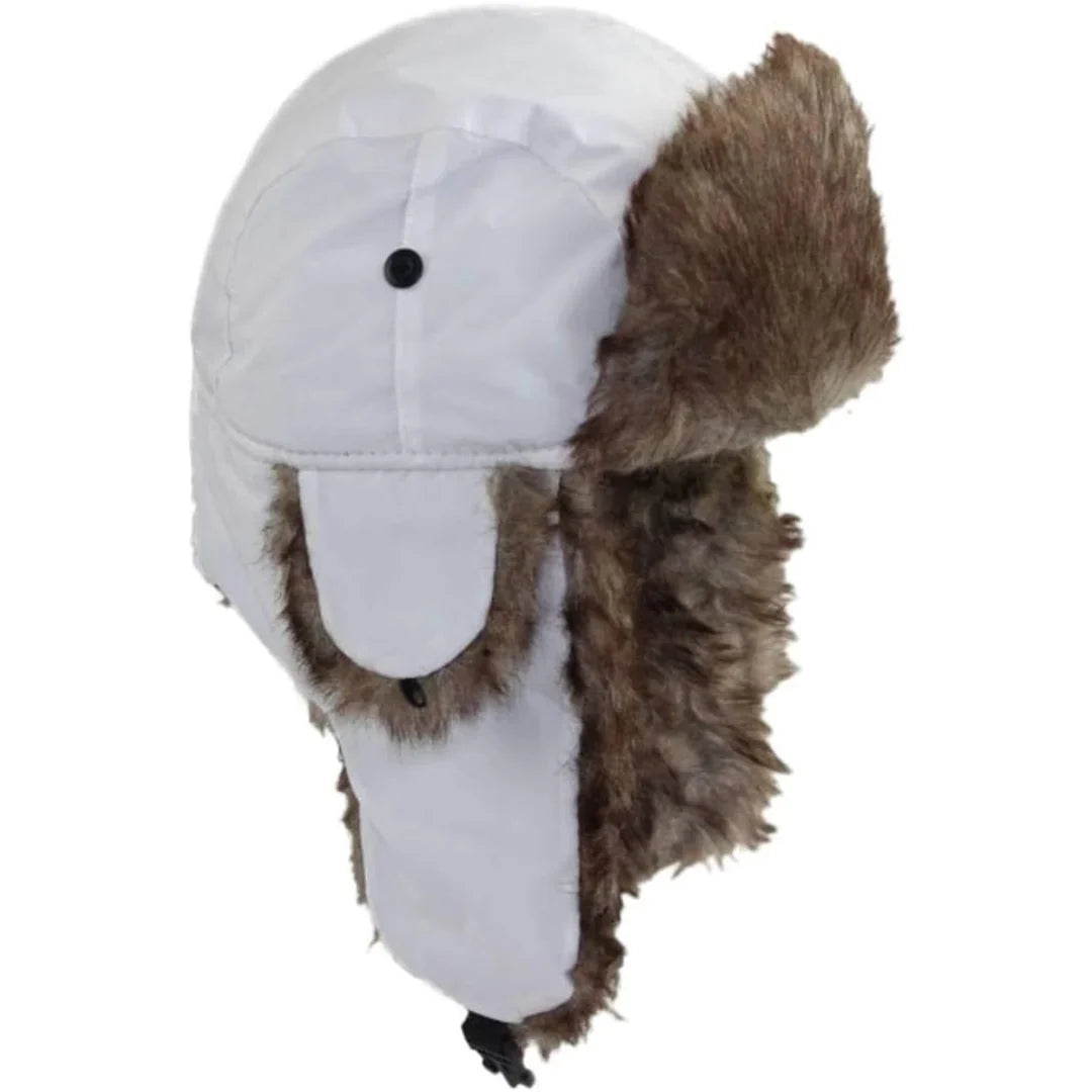 Trapper hat with faux fur lining - windproof and water-repellent