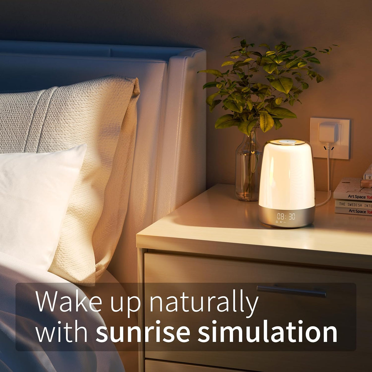 Lichtwecker mit Sonnenaufgangssimulation und Nachtlicht