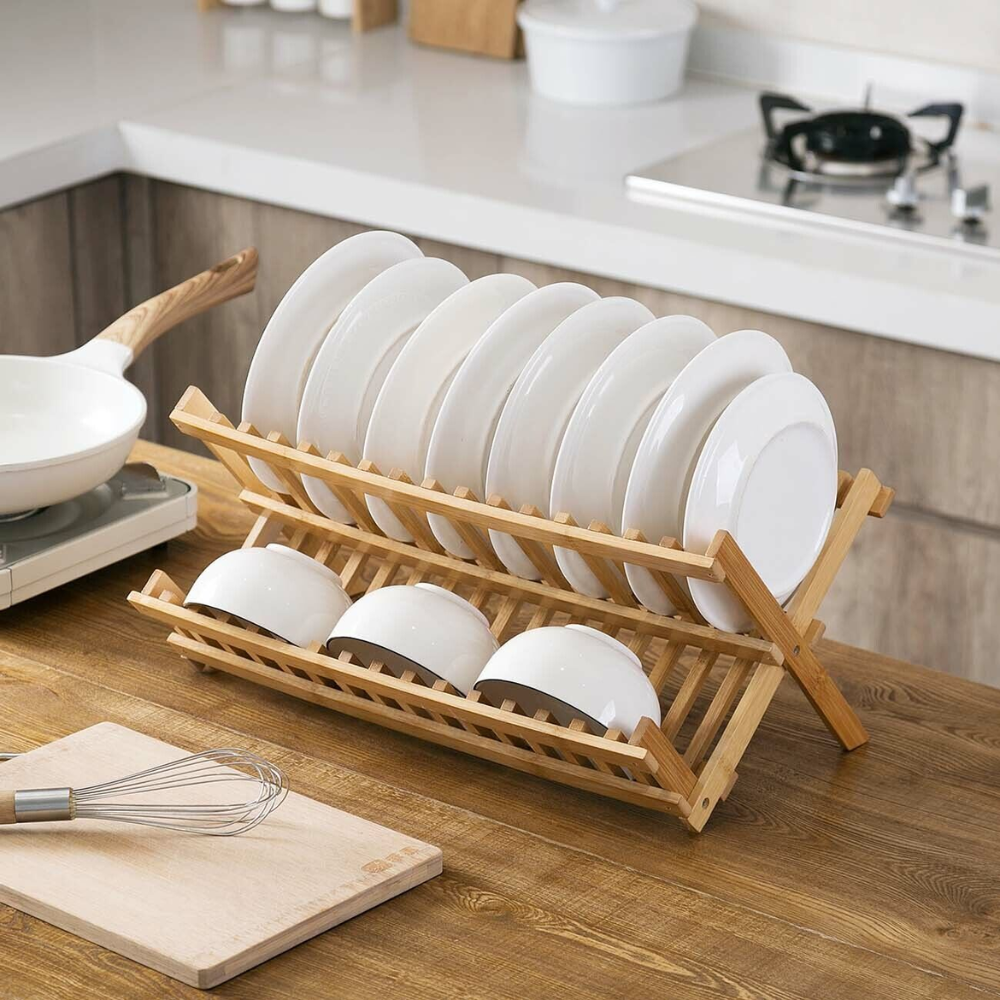 Bamboo Dish Rack – Fast-Drying and Space-Saving
