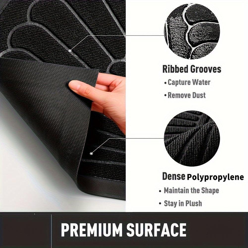 Semi-Circular Rubber Doormat – Non-Slip for Indoor and Outdoor Use