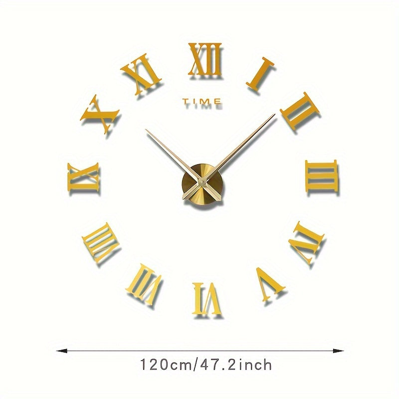 Große Wanduhr mit römischen Ziffern – minimalistisches Vintage-Design