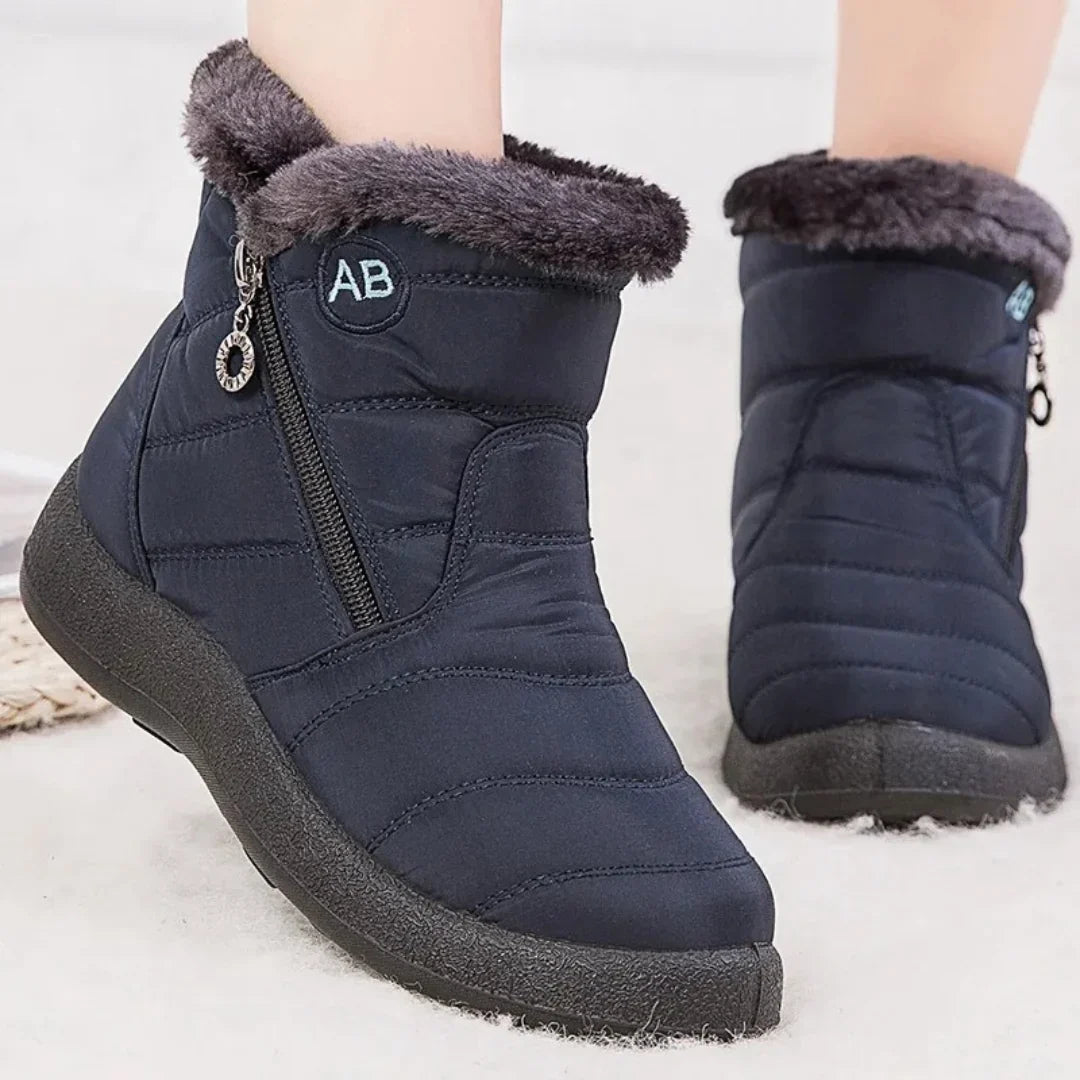 Lined winter boots - water-repellent and slip-resistant