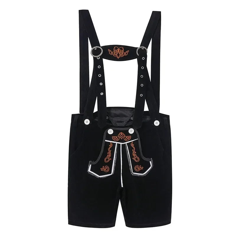 Costume with Suspenders – Bavarian, Brown or Black