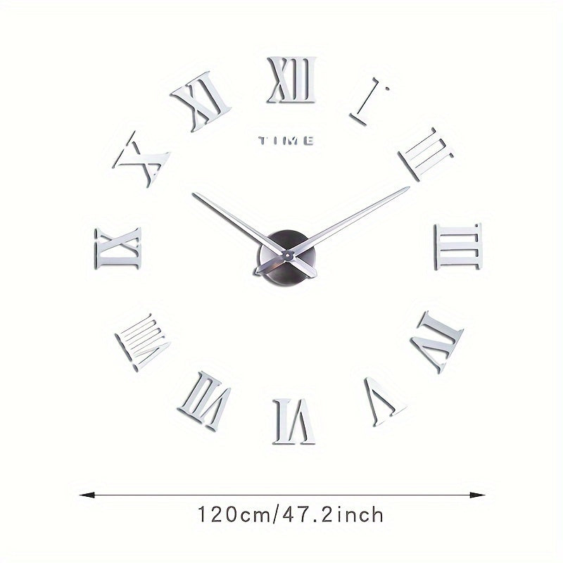 Große Wanduhr mit römischen Ziffern – minimalistisches Vintage-Design