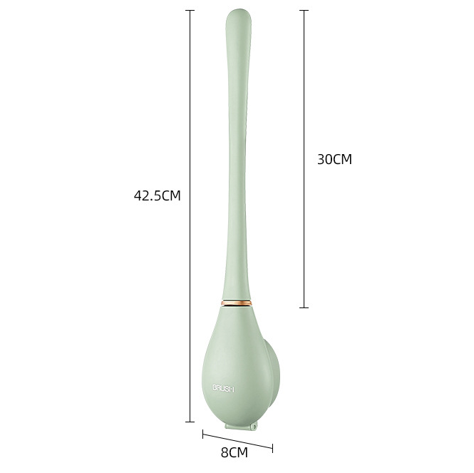 Silicone toilet brush - hygienic, flexible, and wall-mountable
