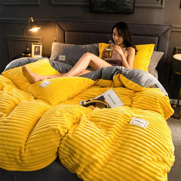 Fleece winter bedding - fluffy, warm, and cozy