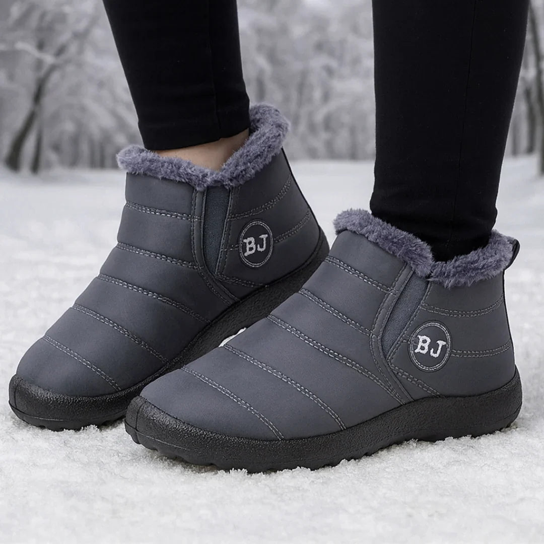 Damen Winterstiefel wasserabweisend mit Plüschfutter und Antirutschsohle