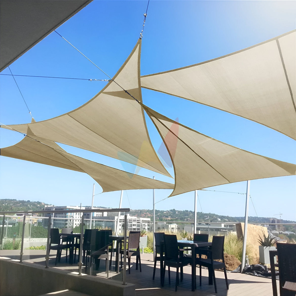 Dreieckiges Sonnensegel mit UV-Schutz für Garten und Terrasse