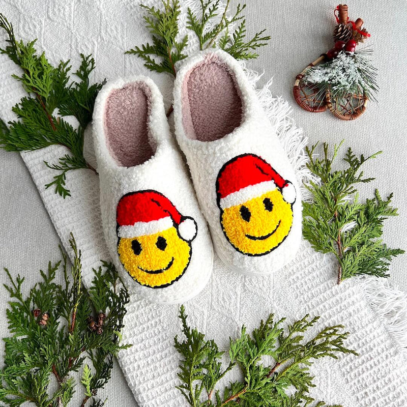 Weihnachtshausschuhe mit Antirutschsohle und festlichem Design