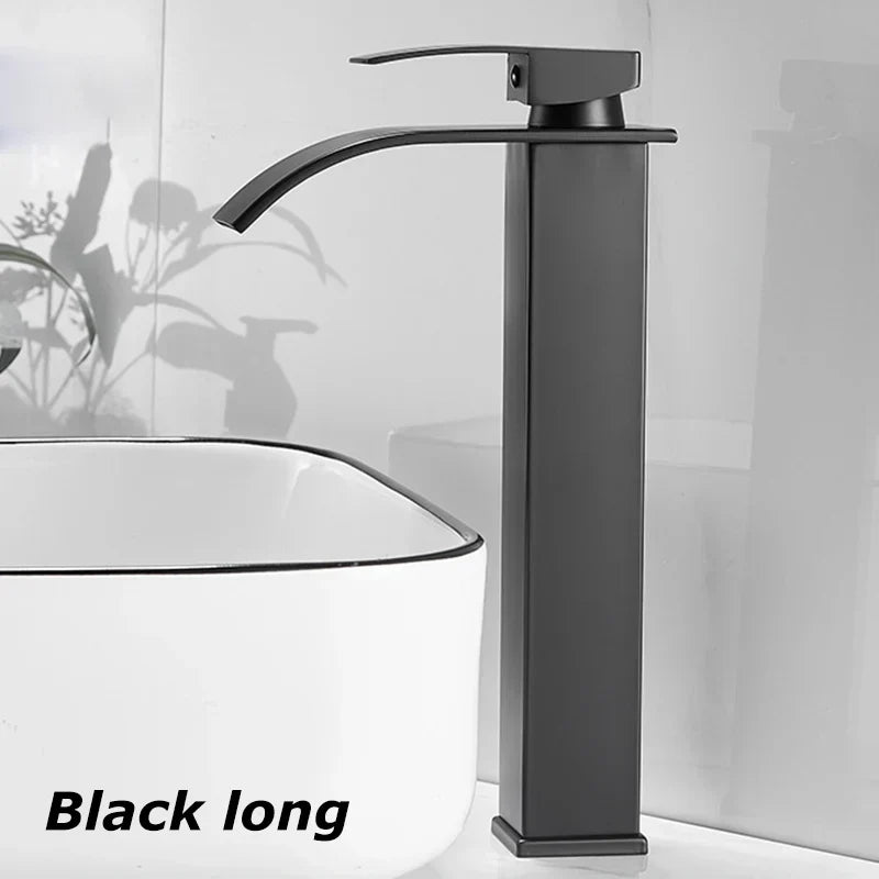 Waschtischarmatur Schwarz Matt aus Edelstahl für Bad & WC