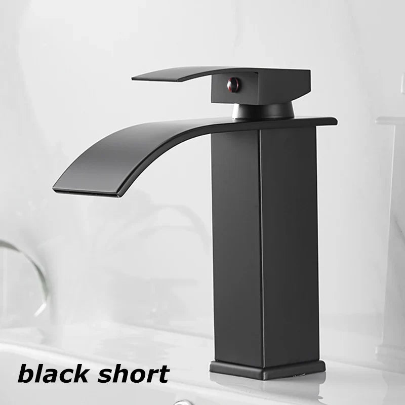 Waschtischarmatur Schwarz Matt aus Edelstahl für Bad & WC