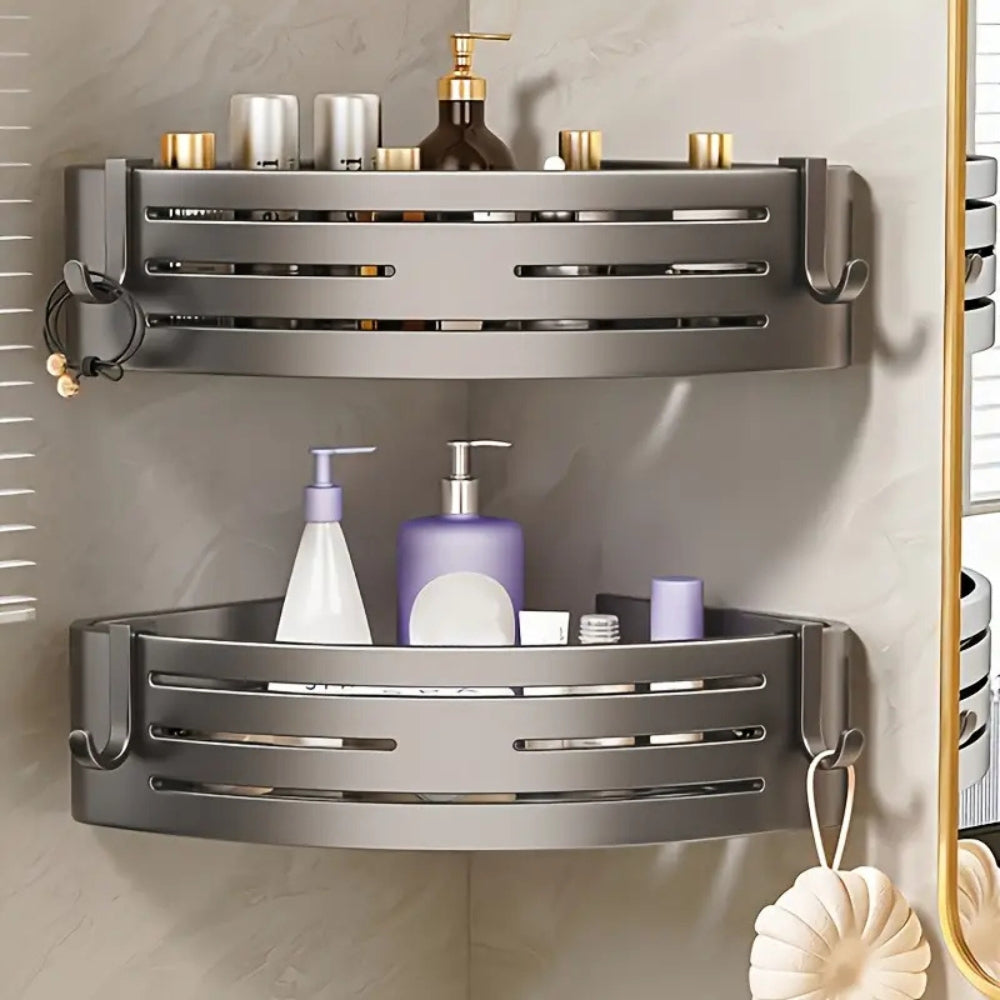 Eckregal für Dusche und Bad – selbstklebend ohne Bohren