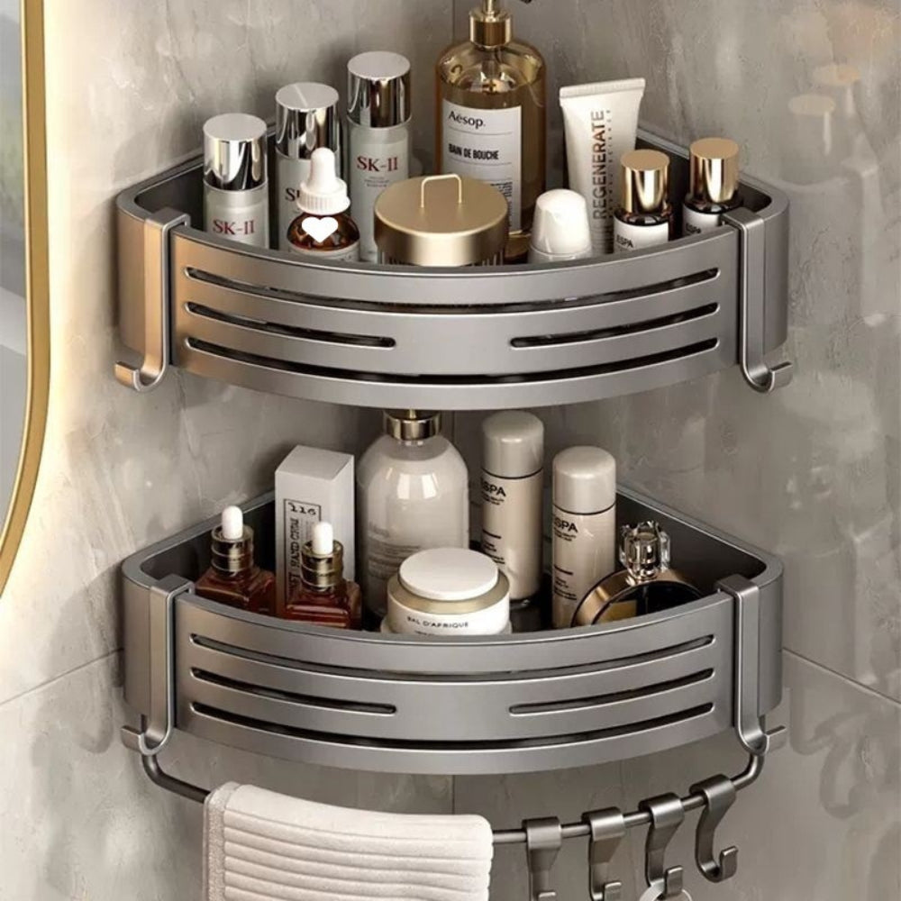 Eckregal für Dusche und Bad – selbstklebend ohne Bohren