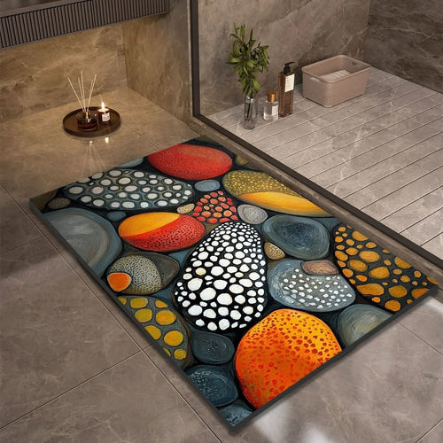 Diatomite bath mat - quick-drying, non-slip, and hygienic