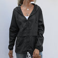 Short hooded raincoat - waterproof for women