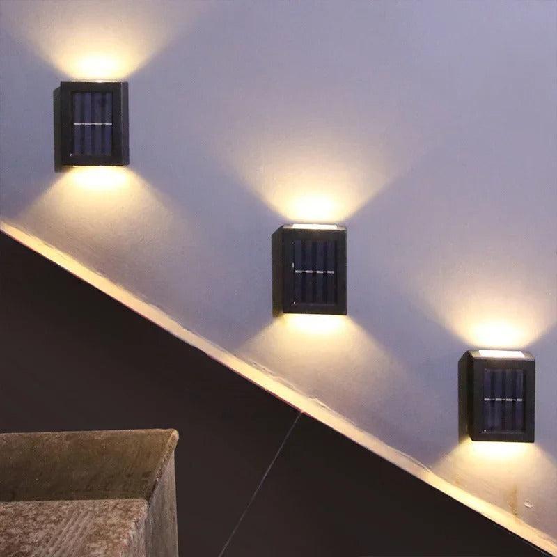 Außenwandlampe mit warmweißem LED-Licht – 4er-Set