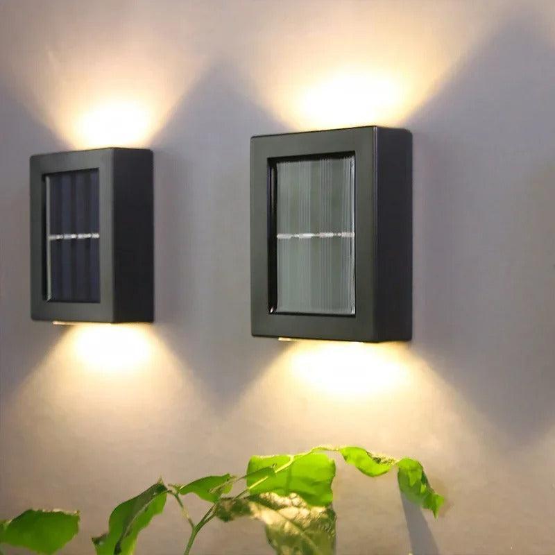 Außenwandlampe mit warmweißem LED-Licht – 4er-Set