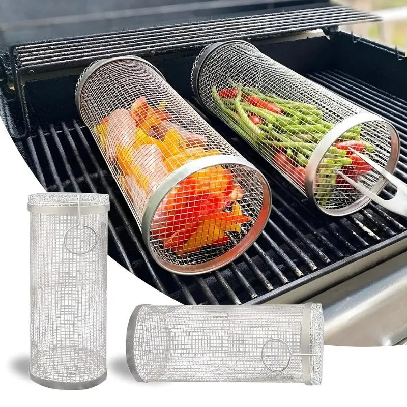 Zylindrischer Grillkorb – Mehr grillen, nichts verlieren product image 1