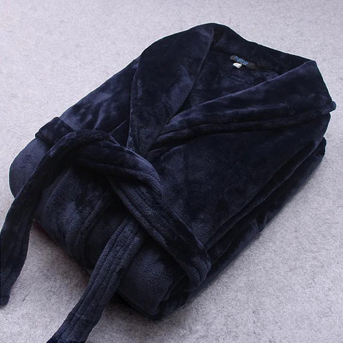 Unisex fleece and flannel bathrobe – warm and breathable