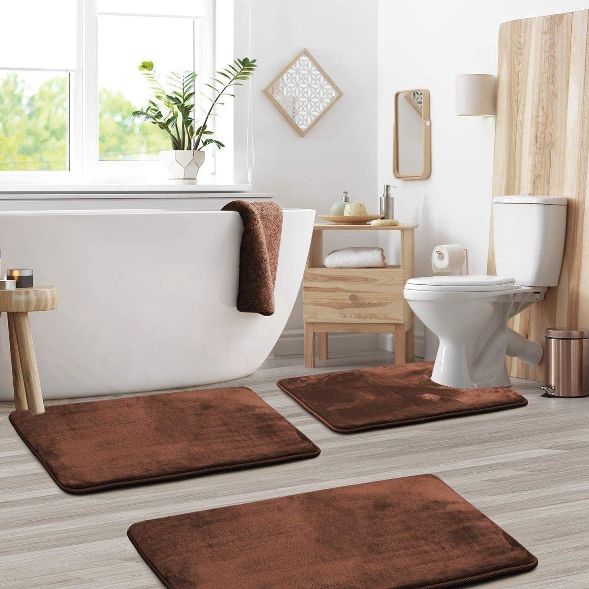 Badematten-Set aus Memory-Schaum – extra weich und schnelltrocknend