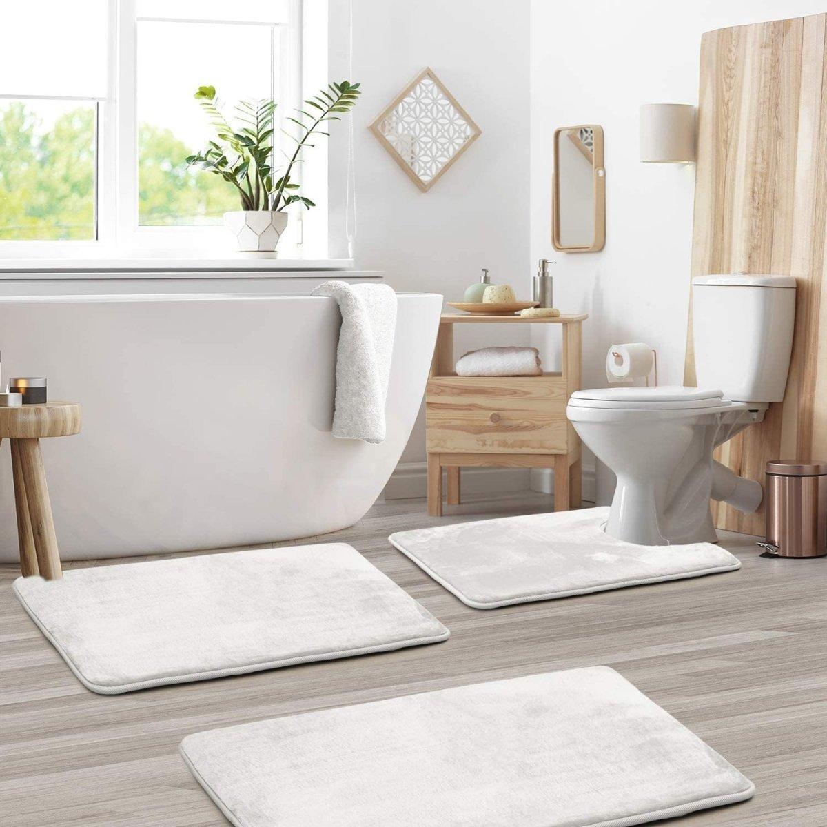 Badematten-Set aus Memory-Schaum – extra weich und schnelltrocknend