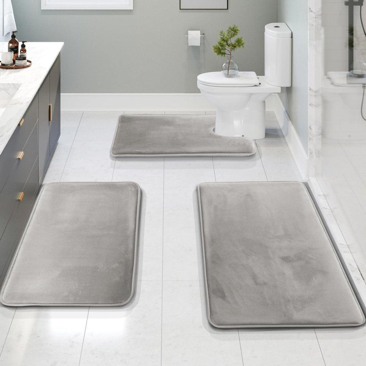 Badematten-Set aus Memory-Schaum – extra weich und schnelltrocknend