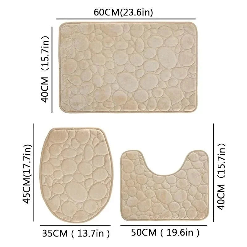 Microfiber bathroom mat set – non-slip and absorbent