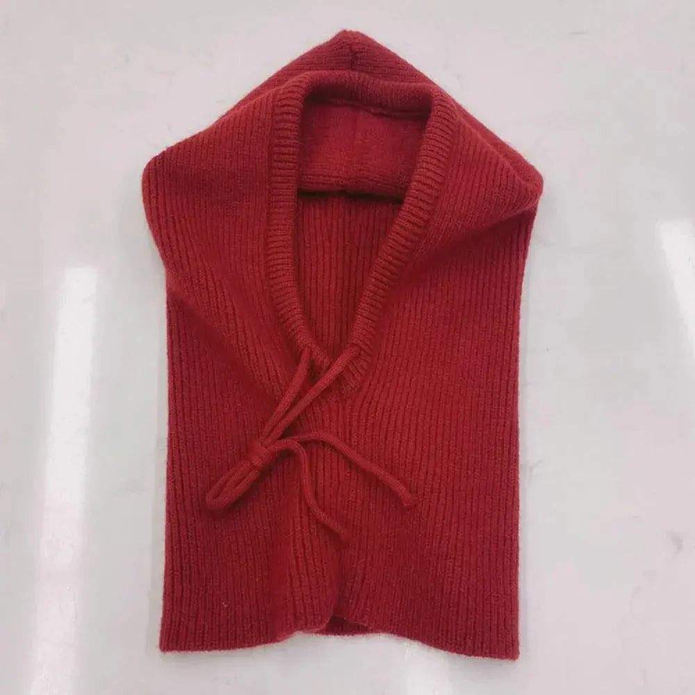 Kaschmir Balaklava Mütze mit verstellbarem Kordelzug